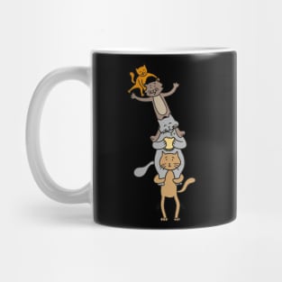 Cutie kitties awkwardly playing sports and gymnastics, falling down Mug